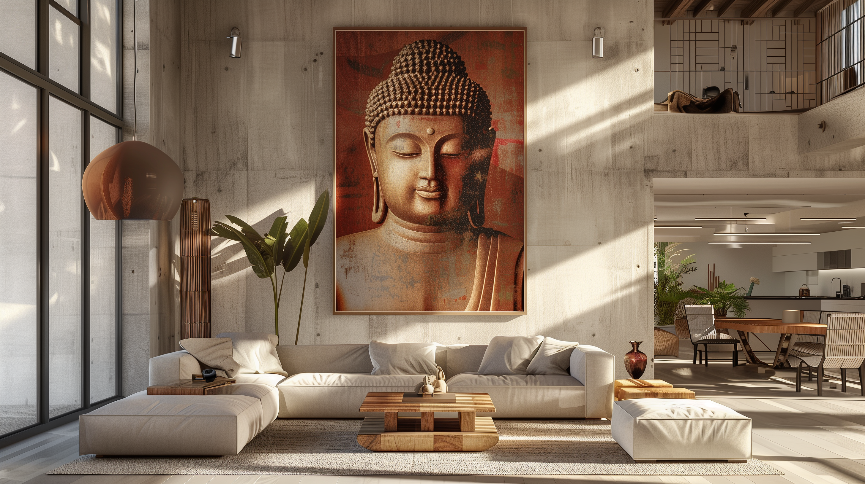 Large Buddha Painting | Wall Art for Peaceful Interiors