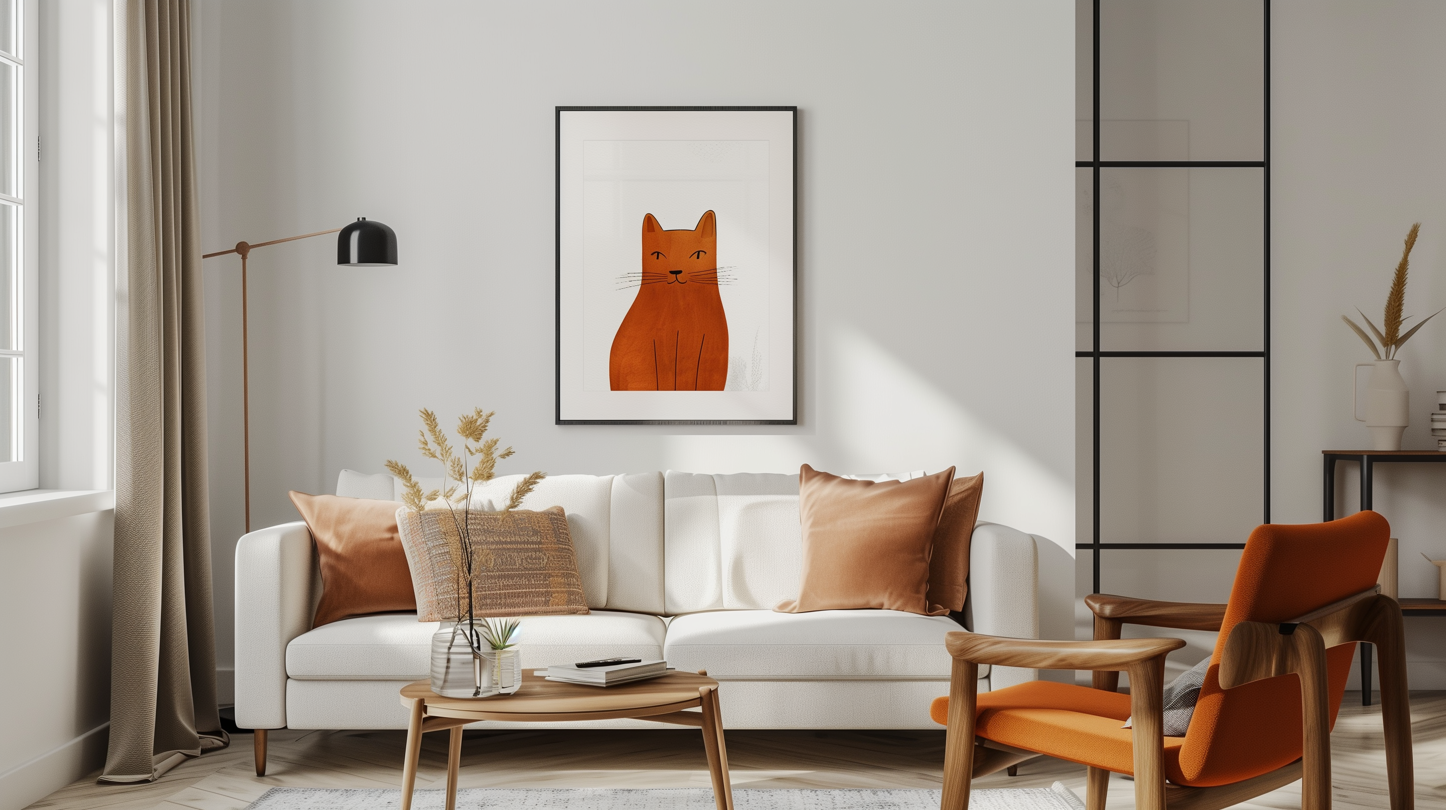 Orange Cat Wall Art | Prints for Cat Lovers
