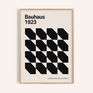 Framed close-up of Corporate Office Artwork with black geometric shapes in a minimalist style