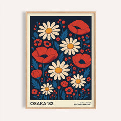 Retro Flowers Art Print
