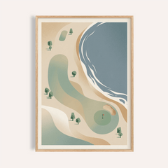 Coastal Golf Course Art Print