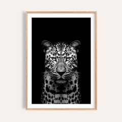 Black Leopard Art Print
