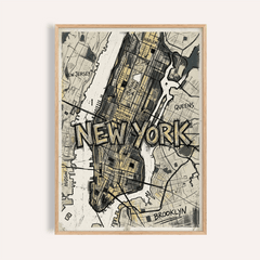 New York Map Art