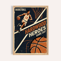 Vintage Basketball Art Print