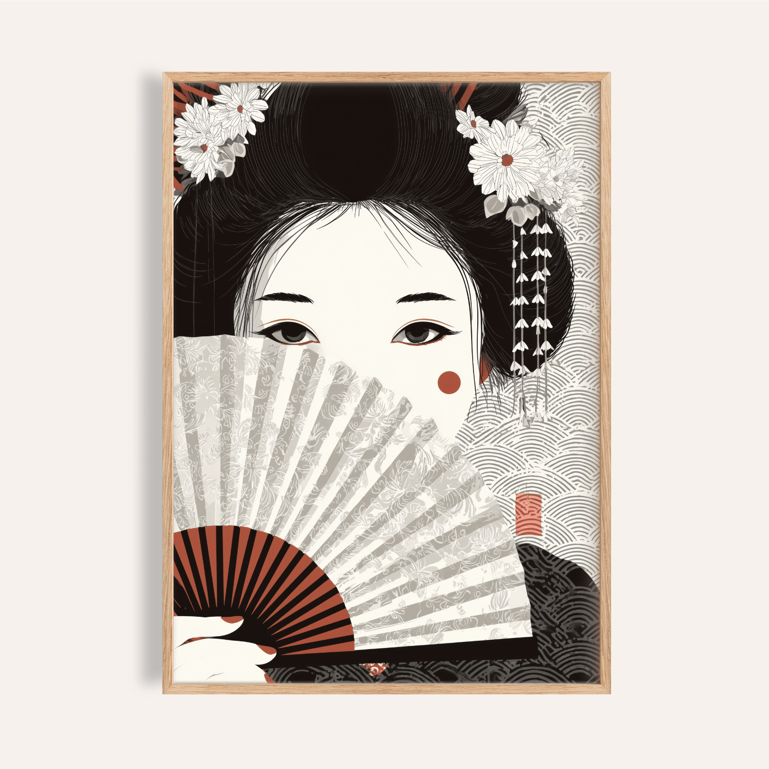 Japanese Geisha Art Print Wall Decor