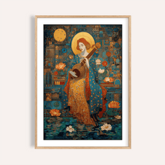 Saraswati Veena Print