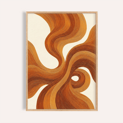 Wall Art with Burnt Orange, orange and brown, living room wall art print