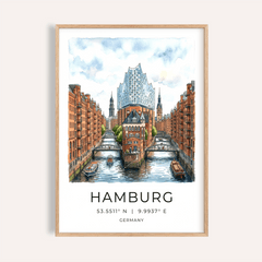 Hamburg Cityscape Art Print