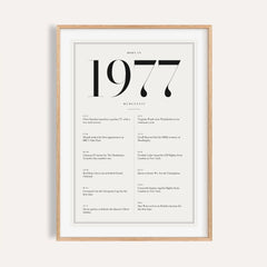 1977 Birthday Print