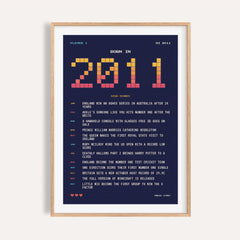 2011 Pixel Art Print