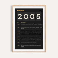 2005 Arrivals Board Print