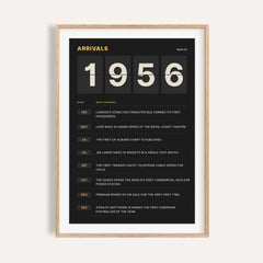1956 Arrivals Board Print