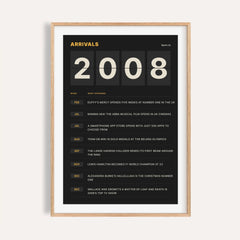 2008 Arrivals Board Print