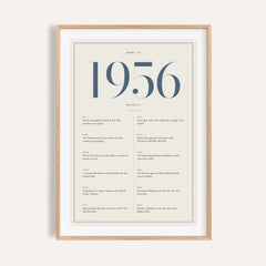 1956 Blue Birthday Print