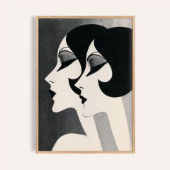 Art Deco Female Profiles Print