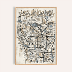 Los Angeles Map Art