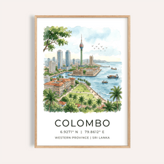 Colombo Skyline Art Print