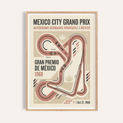 Vintage Race Circuit Map Poster
