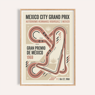 Vintage Race Circuit Map Poster