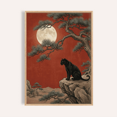 Black Panther Moon Print