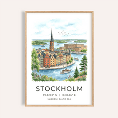 Stockholm City Art Print