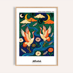 Colorful Crane Poster