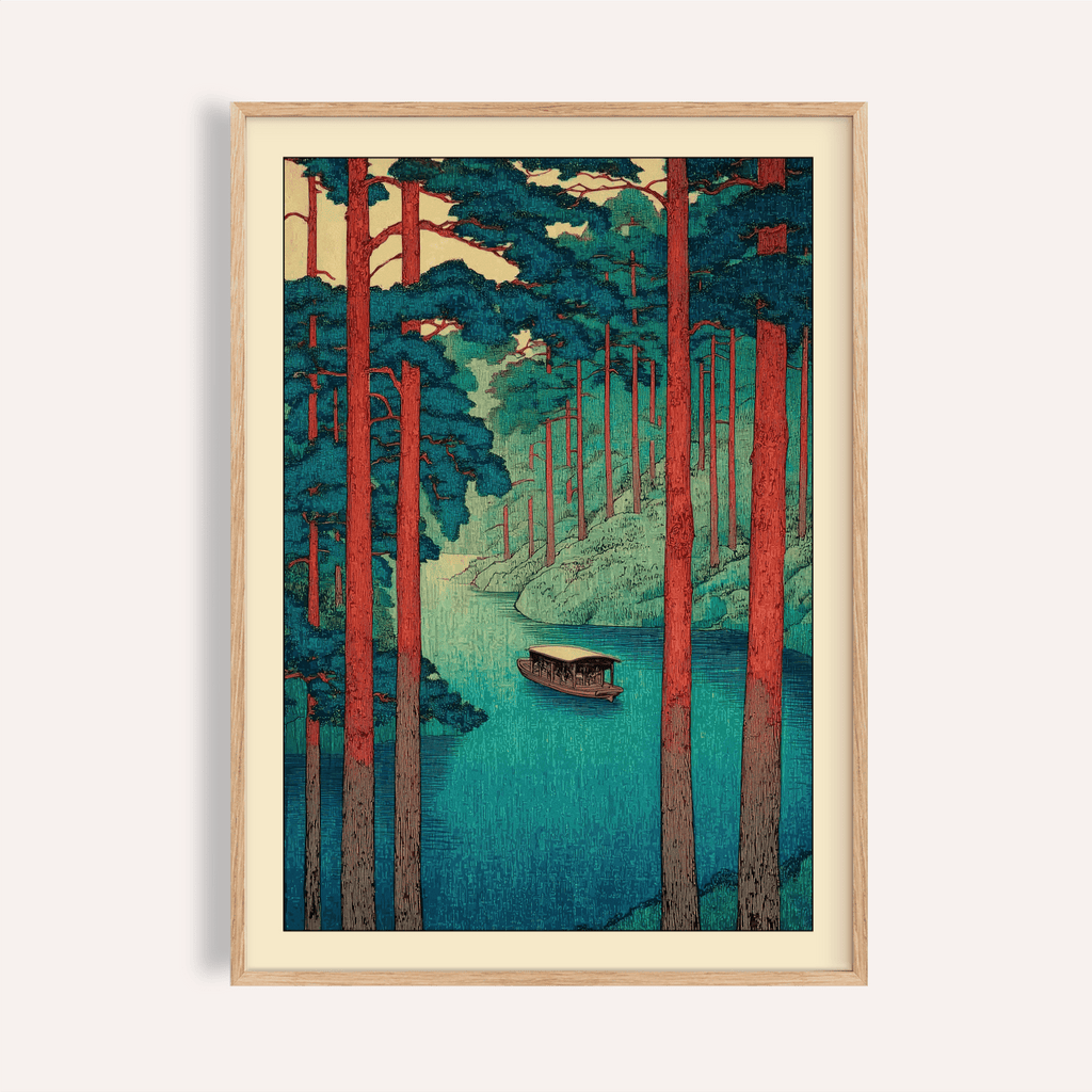 Hasui Kawase Tranquil River | Japanese Woodblock Wall Art