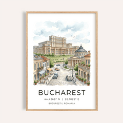 Bucharest Cityscape Art Print