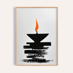 Diwali Diya Lamp Print