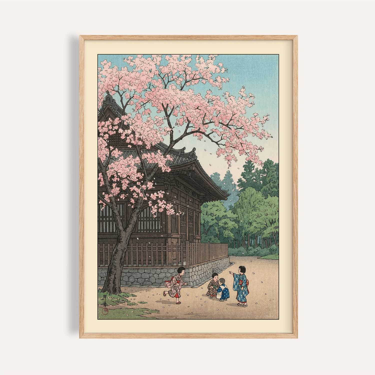 Hasui Kawase Poster | Japanese Cherry Blossom Wall Art