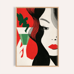 Art Deco Cocktail Woman Print