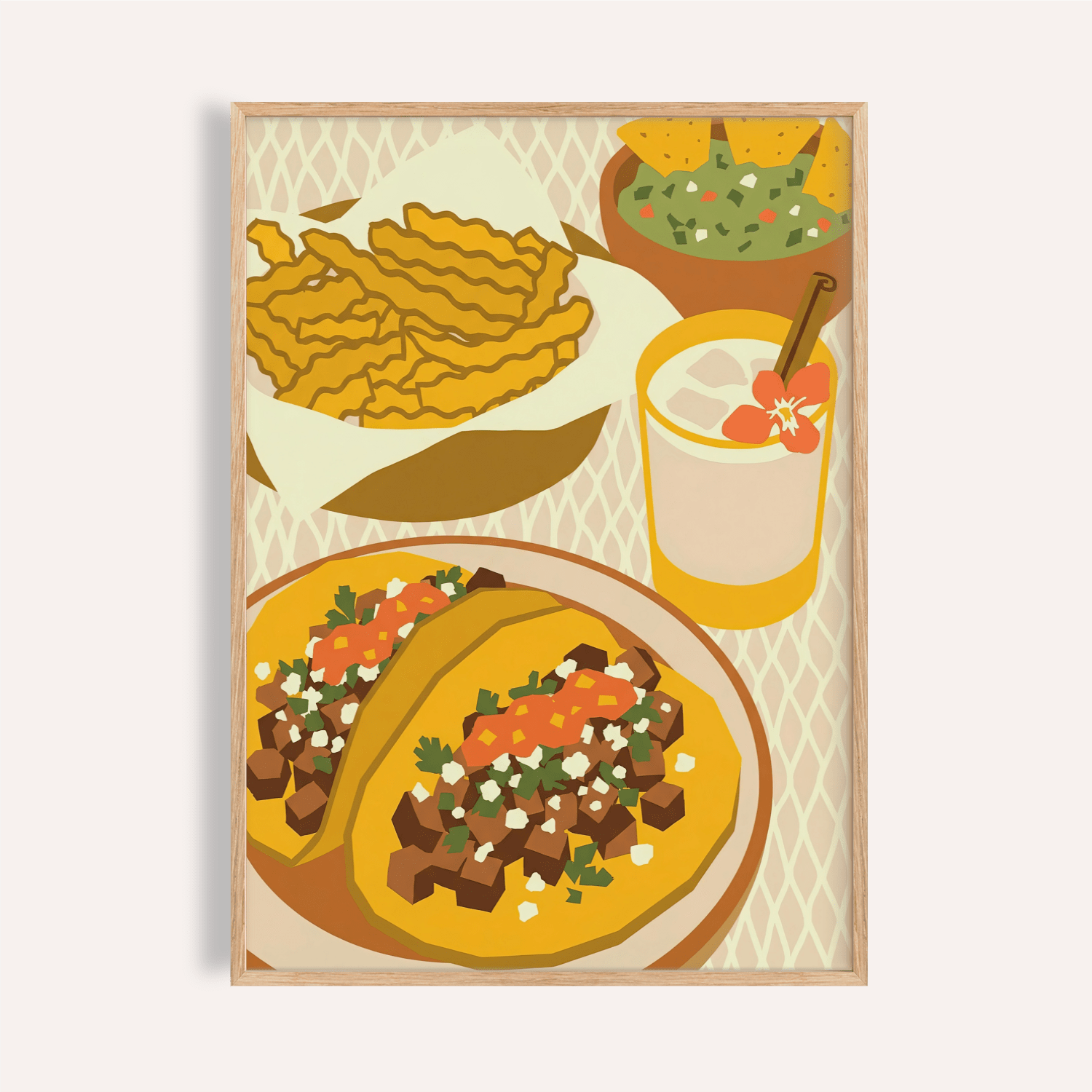 Mexican Cuisine Poster Vibrant Food Wall Art Print