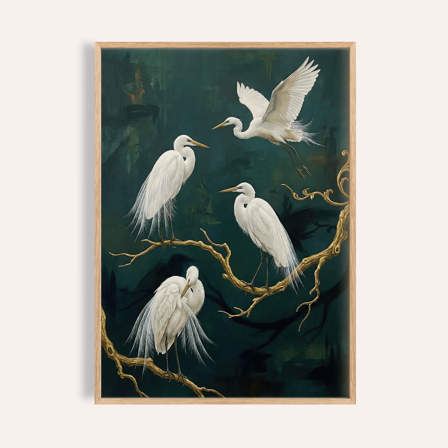 Elegant Bird Art Print for Living Room Wall Decor