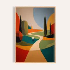 Colorful Golfing Wall Art