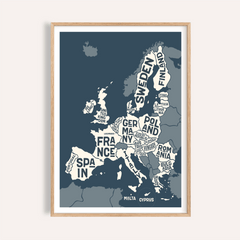 Europe Map Print