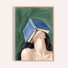 Woman Reading Portrait Print