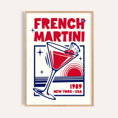 French Martini Poster