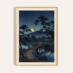 Moonlit Bridge Art Print