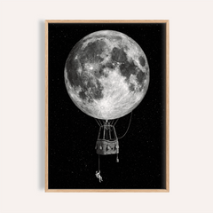 Moon Hot Air Balloon Art