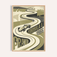 Vintage Grand Prix Car Poster