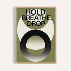 Framed Close-up of Home Gym Wall Art with typographic abstract design in green and black colours