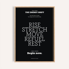 Framed Motivational Posters with Quotes with black and white minimalist text design