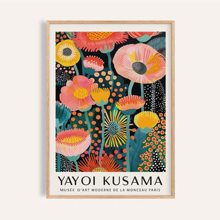 Yayoi Kusama Flowers colorful floral art print