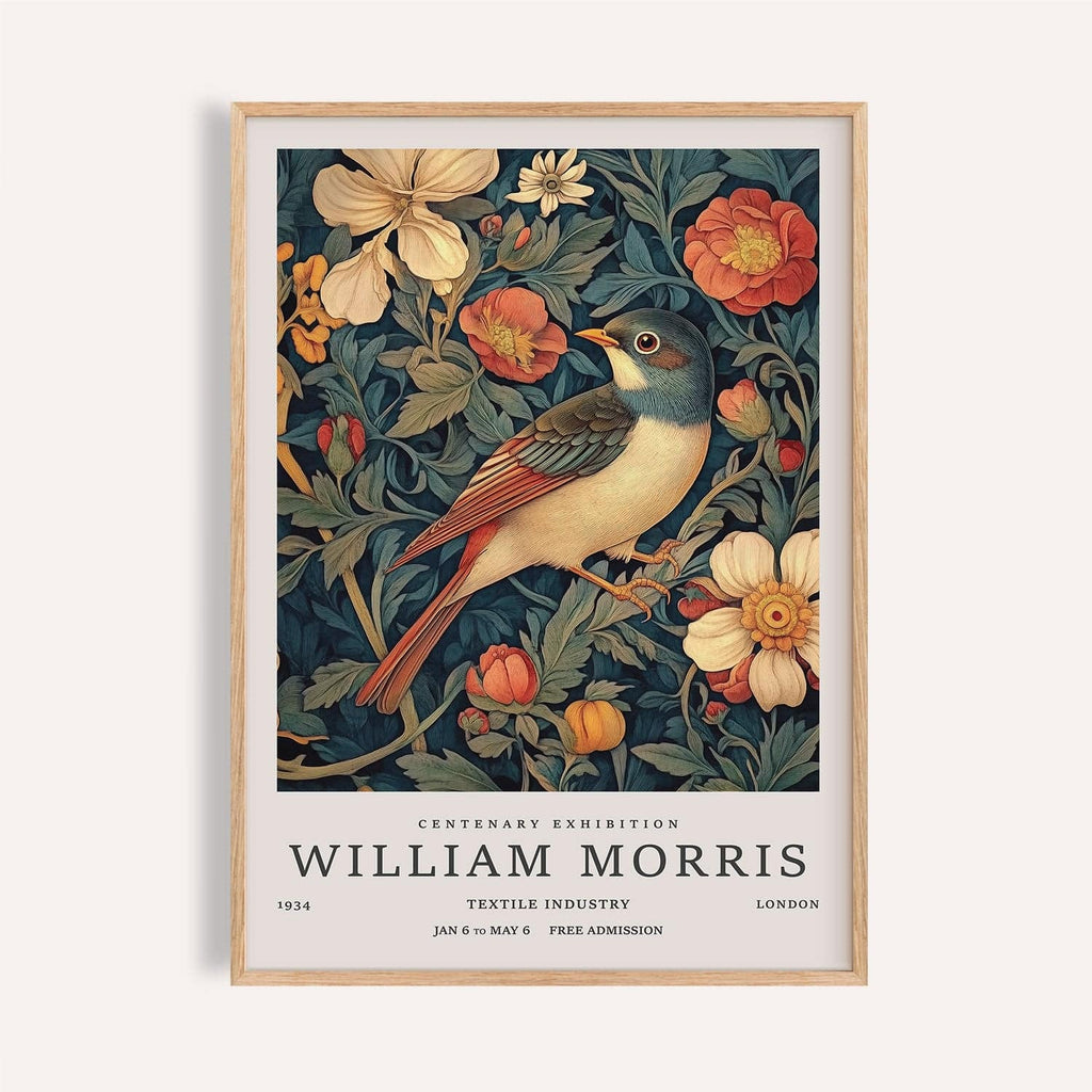 Vintage Bird Prints | William Morris Songbird & Floral Art