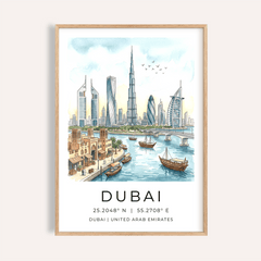 Dubai Skyline Wall Art