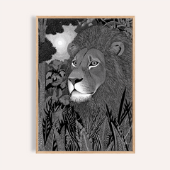 Black Lion Wall Art