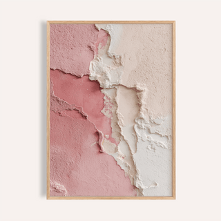 Pink Wabi Sabi Poster with Pink and Beige for living room wall art