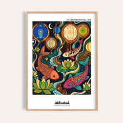 Colorful Koi Fish Poster