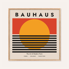 Bauhaus Artworks: Timeless Contrast framed print on a warm off-white wall