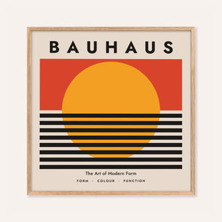 Bauhaus Artworks: Timeless Contrast framed print on a warm off-white wall